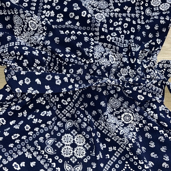 Blue and White Patterned Jumpsuit, Size Medium - Picture 6 of 15